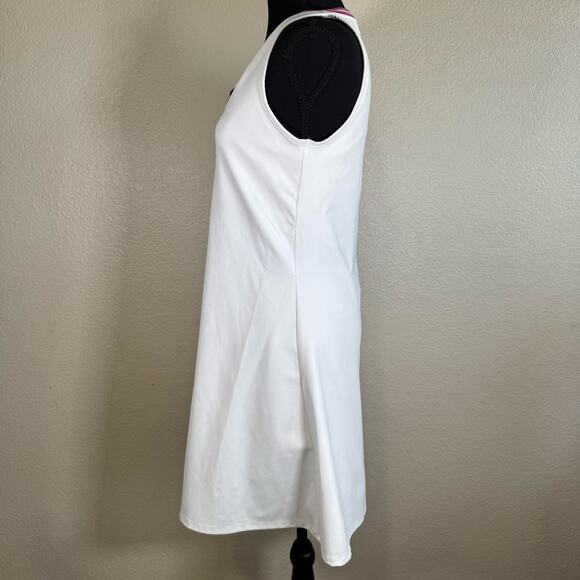 Sincerely Jules Sport Tennis Golf Active Dress White Pink V-neck Women Size M - Picture 5 of 10